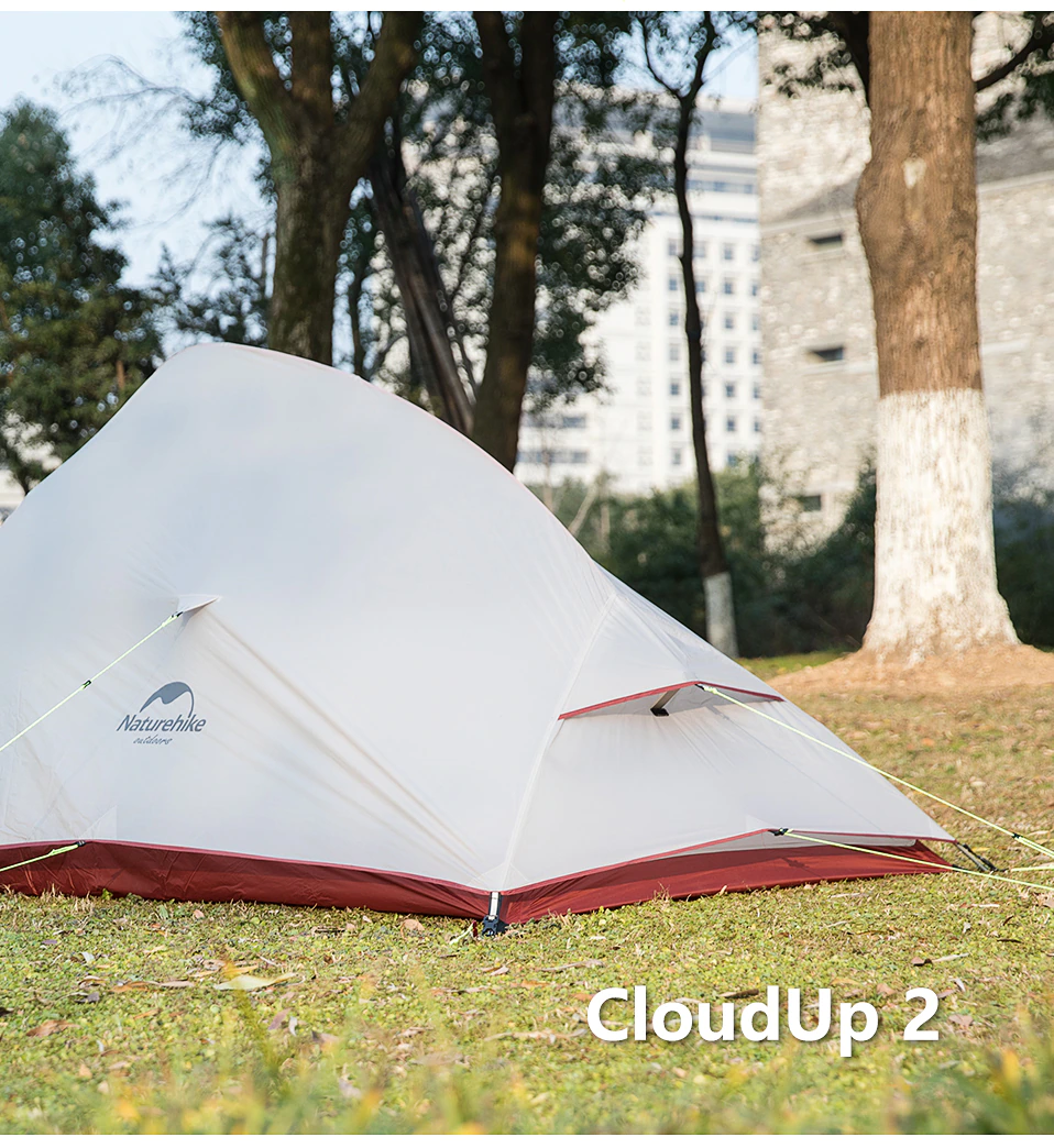 Cheap Goat Tents  Cloud Up 1 2 3 Tent Ultralight Professional Self Standing 20D Nylon With Free Mat for Outdoor Camping Hiking Tents 
